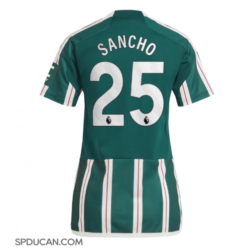 Zenski Nogometni Dres Manchester United Jadon Sancho #25 Gostujuci 2023-24 Kratak Rukav